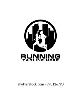 Running Logo Design Vector