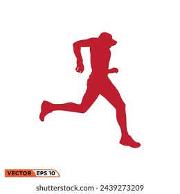 Running logo design vector template 