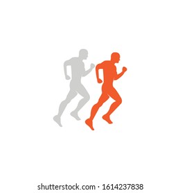 running logo design with white background.
