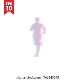 running logo. double color design style