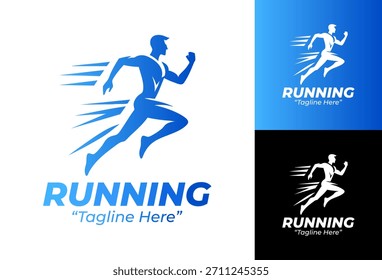 Running Logo Energetic Fast Motion Symbol