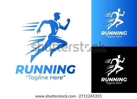 Running Logo Energetic Fast Motion Symbol