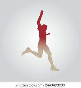 Running logo icon design vector graphic of template, sign and symbol