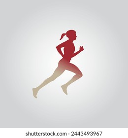 Running logo icon design vector graphic of template, sign and symbol