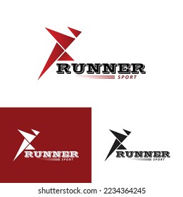 Running Logo illustration vector template. running sign for sport logo