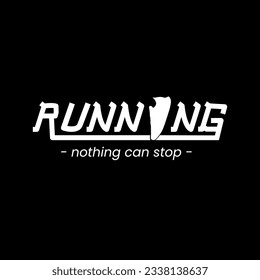 running logo with shoe illustration as letter "I"