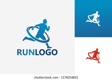 Running Logo Template Design Vector, Emblem, Design Concept, Creative Symbol, Icon