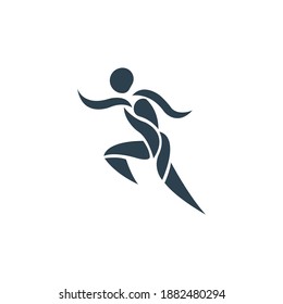 running logo vector illustration simple design