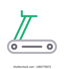 running machine colour line vector icon