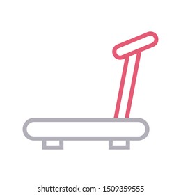 running machine colour line vector icon