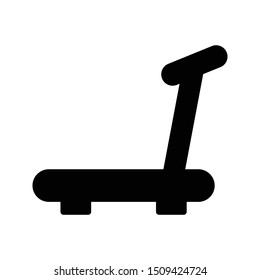 running machine glyph flat vector icon