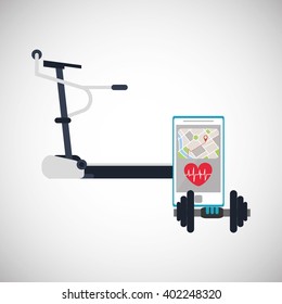 running machine icon design , vector illustration
