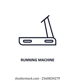 running machine outline icon.  Thin line icon from gym and fitness collection. Editable vector isolated on white background
