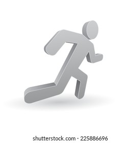 icono 3d de man en ejecución - elemento de diseño