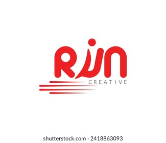 Running Man abstract Delivery Sport Fitness Logo design vector template.