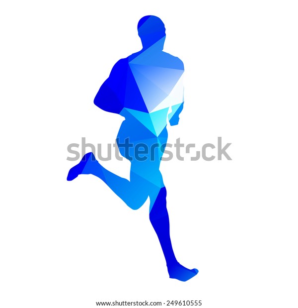 Running Man Abstract Silhouette Stock Vector (Royalty Free) 249610555 ...