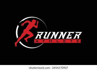 Running Man abstract Sport Fitness Logo Design Vektorgrafik Vorlage - Sportlogo