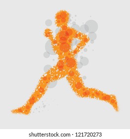 Running Man - Abstract vector illustration