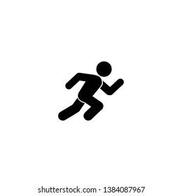 Running man, athletics, marathon, summer sport, run icon isolated on white background. Vector