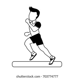 running man avatar sideview icon image 