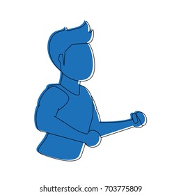 running man avatar sideview icon image 