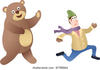 Running Man and Bear