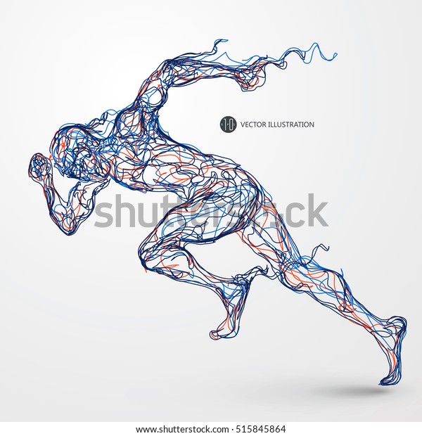 running body drawing