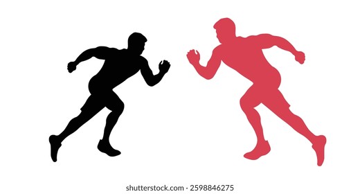 Running Man" concept sports and fitness contexts