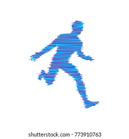 Running man. Design for sport and business. Vector illustration. 