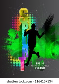 Diseño de hombre en ejecución - ilustración vectorial
