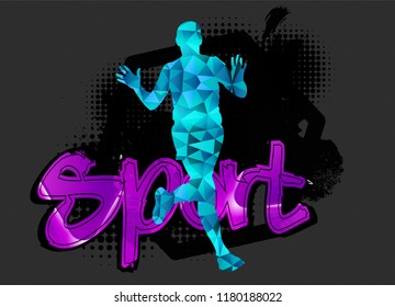 Running man design - vector illustration