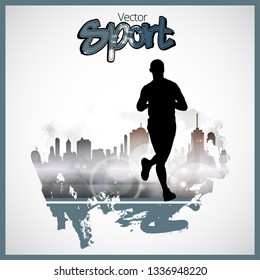 Running man design - vector illustration