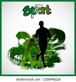 Running man design - vector illustration