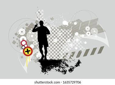 Running man design - Vektorgrafik
