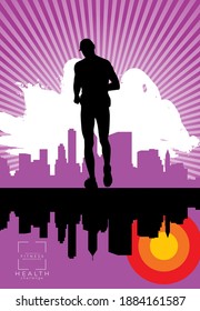 Running man design - vector illustration