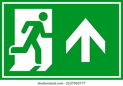 Running man and exit door sign. Exit way icon. Emergency exit. Safety symbol. Escape help evacuation icon isolated on white background