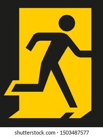 Running man exit sign Vector illustration EPS10