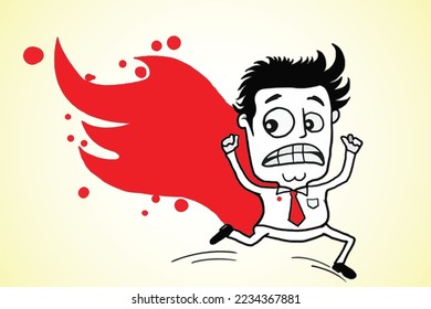 Running man in the flame