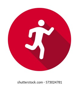 Running man flat icon