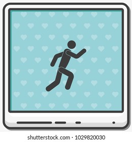 Running man flat vector icon.