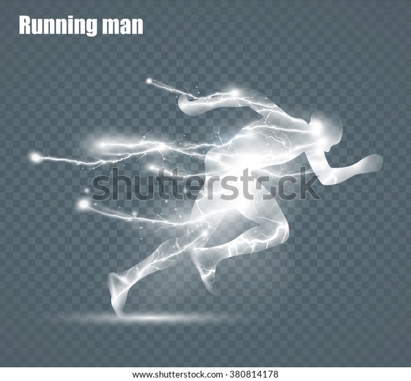 走る人 稲妻 ベクターイラスト のベクター画像素材 ロイヤリティフリー