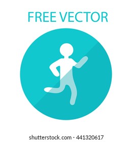 running Man free vector style flat