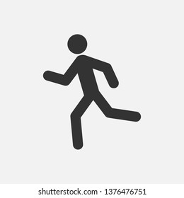 Running Man Icon. Athletic Illustration As A Simple Vector Sign & Trendy Symbol for Design and Sport Websites, Presentation or Mobile Application.