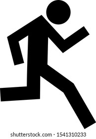 Running Man Icon. Athletic Illustration As A Simple Vector Sign & Trendy Symbol for Design and Sport Websites, Presentation or Mobile Application