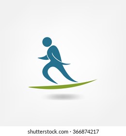 running man icon background