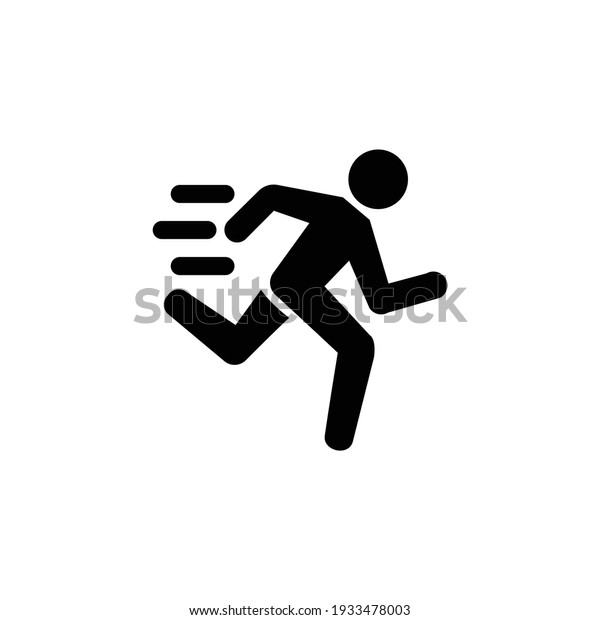 \
Running man icon black\
white