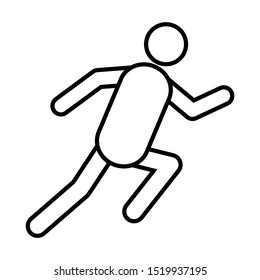 Running man icon design. Men running icon in trendy outline style design. Vector illustration.