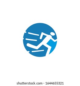 Running man icon design template vector isolated