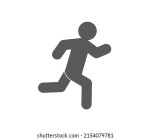 Running man icon. Man fast run symbol. Vector illustration