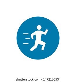 Running man icon. Flat vector illustration. EPS 10